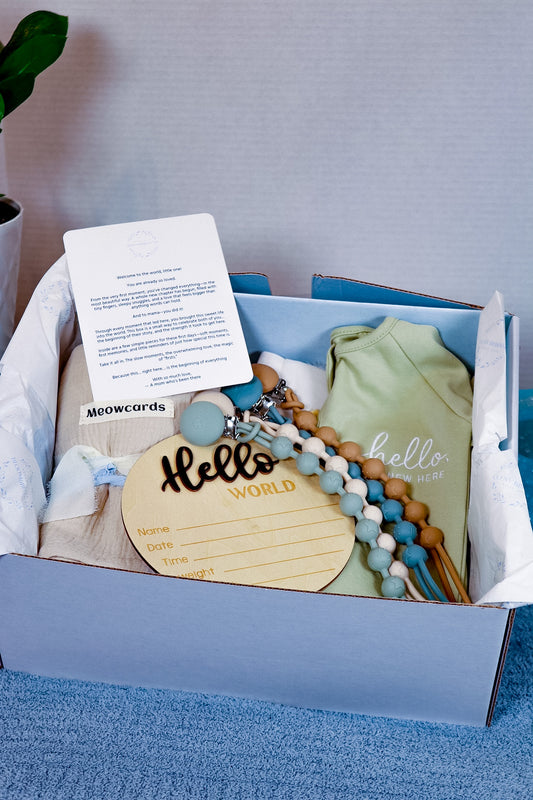 "Welcome to the World" Newborn Gift Package